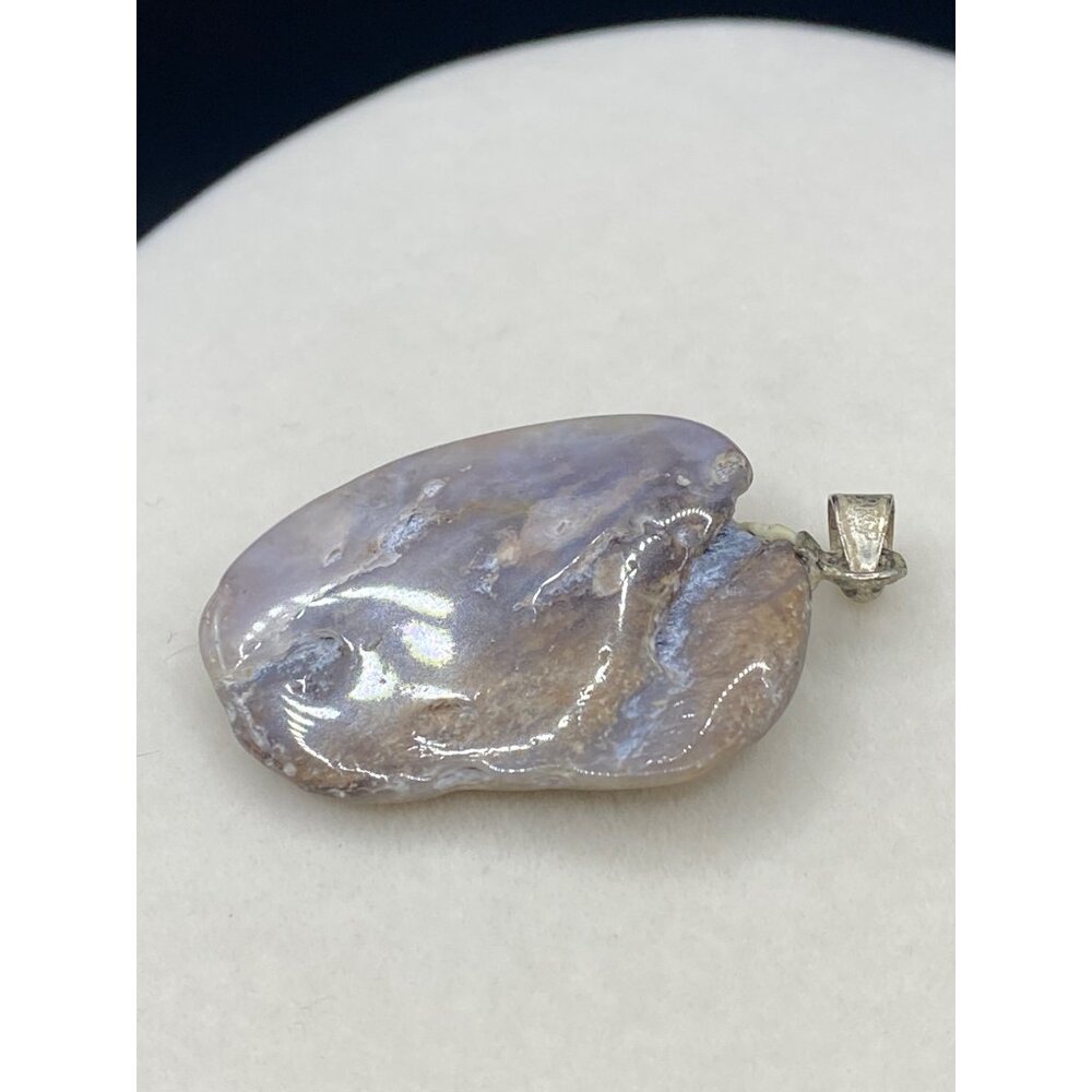 Natural moss agate pendant